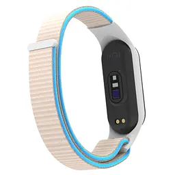 Ремінець нейлоновий ArmorStandart для Xiaomi Mi Band 7/6/5/4 White/Red/blue (ARM67846) - мініатюра 2