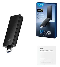 WiFi-адаптер Cudy WiFi WU6500, BE6500 Tir-Band Wi-Fi7 USB 3.0 Adapter (WU6500) - мініатюра 5