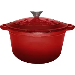 Каструля з кришкою Heinner Red Line чавунна емалірована (HR-KN-SM6)