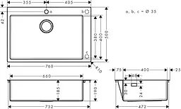 Кухонна мийка Hansgrohe S71 S711-F660 сталь stainless steel 43302800 - мініатюра 5