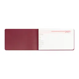 Ділова записна книжка-тижневик Leo Planner м'яка датована 2027 Binario 252739 128 аркушів 10х17 см бордова - мініатюра 5