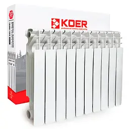Радіатор секційний Koer 100 Bimetal-500 Royal / Ціна за 1 секцію KR4957, Білий