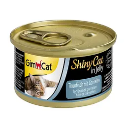 Вологий корм для кішок GimCat Shiny Cat 70 г (тунець та креветки) (SZG-413099 /413297) - мініатюра 3