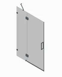 Двері в нішу Koer SR SD04-120x200-TR-07 прозоре скло Easy Clean 10 мм, graphite KR5388, універсальні, прозорий, графіт - мініатюра 9
