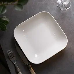 Тарілка глибока квадратна 500 мл 15 см порцелянова TS Kitchen HP600 - мініатюра 2