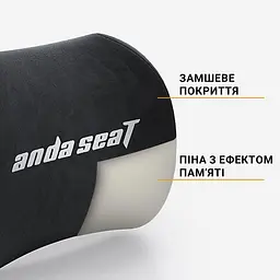 Подушка під голову крісла Anda Seat Novis Head Pillow Black - мініатюра 3