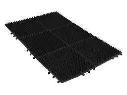 Килимок ПОЛІМЕРАГРО 530 x 360 x 15мм для підлоги секційний 3 x 2 чорний