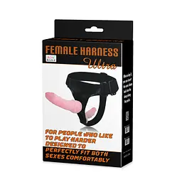 Страпон Ultra Female Harness тілесний - мініатюра 2