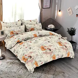 Постільна білизна LoveYouHome Париж Бязь gold Двоспальна різноколірна (7264)