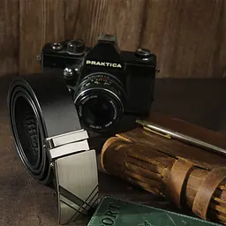 Чоловічий шкіряний ремінь Vintage 122х3,4 см acs0014920 - мініатюра 6