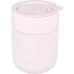 Кавові чашки 295 мл з кришками OldBro Cute Travel Mugs з захисним силіконовим чохлом Pink