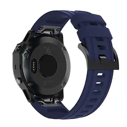 Силіконовий ремінець на смарт годинник Garmin 42,43 mm, Silicone, dark blue, зі зручною застібкою, на фітнес браслет, ArmorStandart (ARM60810) - мініатюра 2