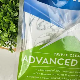 Флос-зубочистки DenTek Advanced Clean потрійне очищення 90 шт - мініатюра 2