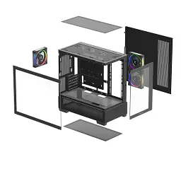 Корпус для ПК Deepcool CG380 3F Black (R-CG380-BKAGM3-G) - мініатюра 3