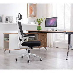 Офісне крісло GT Racer X-5728, чорно-біле (X-5728 White/Black) - мініатюра 12