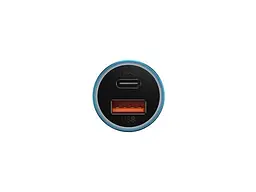 Автомобільний зарядний пристрій BASEUS Golden Contactor Max Dual Fast Charger U+C 60 W Blue (CGJM000103) - мініатюра 2