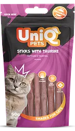 Ласощі для котів Uniq PETS CAT SNACKS MIMI яловичі палички з таурином, 50 г - мініатюра 3