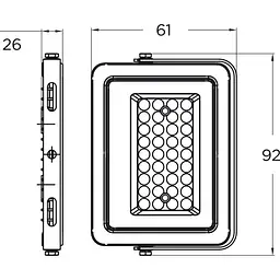 Прожектор Eurolamp LED з радіатором чорний (LED-FL-10(B)) - мініатюра 3