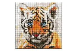 Набор с алмазной мозаикой 20x20 AMC7791 "Маленький тигренок" без подрамника Ideyka