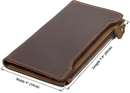 Чоловічий шкіряний гаманець Vintage 9,5х19,5 см acs0015721 - мініатюра 2