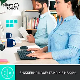 IT набір Logitech MK295 Silent Wireless Combo, US, Graphite (920-009800) (6836269) - мініатюра 2