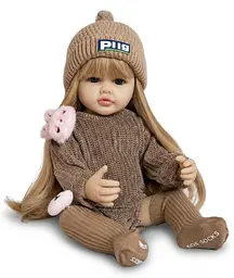 Реалістична Кукла Реборн 55 см повністю вінілова Doll Reborn Baby К0100305 - мініатюра 4