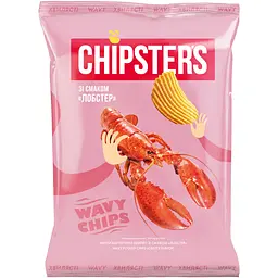 Чипси картопляні Chipster's Лобстер хвилясті 95 г