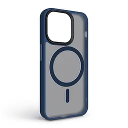 Чехол для Apple iPhone 14 Pro, Uniq MagCase, синий, противоударный, панель-накладка с MagSafe, ударопрочный TPU+PC, с магнитом MagSafe, поддержка полноценной беспроводной зарядки, ArmorStandart (ARM75304) - мініатюра 2