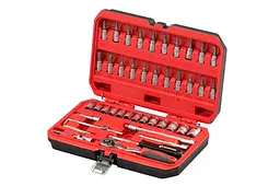 Набір інструментів Intertool RED 48 од., 1/4" (ET-9048)