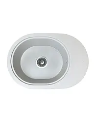 Кухонна мийка Adamant OVALE old stone 610x420x180 мм, з крилом 61 см - мініатюра 1