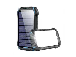 Зовнішній акумулятор + сонячна панель Hoco DB51 8000mAh Sunpower solar power bank with light - мініатюра 3