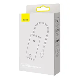 USB-Хаб Baseus Lite Series 6-in-1 (Type-C to HDMI + 2xUSB 3.0 + PD + SD/TF) black (WKQX050101) - мініатюра 2