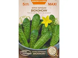 Огірок НАСІННЯ УКРАЇНИ (10 пачок) Максі корнішон «ВИСКОНСИН» 5 г (сс)