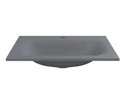 Умивальник Miraggio JESSEL 600 GRAY (0001463) Mirasoft, Матовий, Накладний/Врізний, Сірий - мініатюра 4