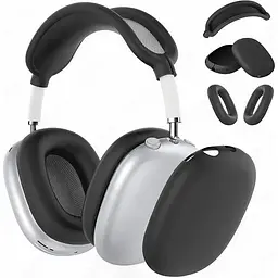 Чохол-накладка DK для Apple AirPods Max 1/2 | Silicone Candy Friendly 3в1 (black)