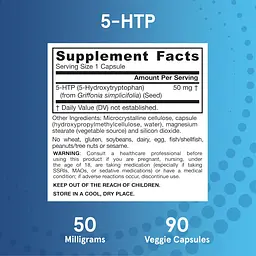 Гідроксітриптофан Jarrow Formulas 5-HTP 50 мг 90 капсул - мініатюра 8