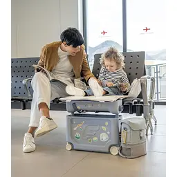 Дитяча валіза-ліжечко для подорожей Stokke JetKids Bedbox Arctic Blue (681302) - мініатюра 11