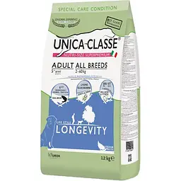 Сухий корм для собак Unica Classe Adult All Breeds Longevity з лососем 12 кг