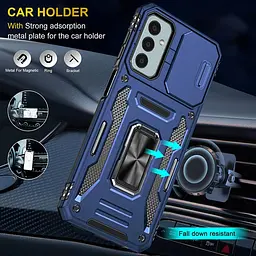 Ударостійкий чохол Camshield Army Ring для Samsung Galaxy M23 5G / M13 4G Синій / Navy - мініатюра 2