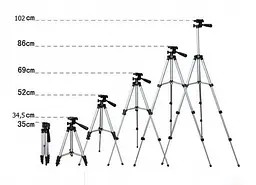 Штатив AC PROF TRIPOD 3110 GP791 35-102 см (Grey) [72305] - мініатюра 5