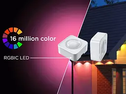 Гірлянда Smart LED Govee H705A Permanent Outdoor Lights RGB, IP67, 30м, кабель прозорий - мініатюра 5