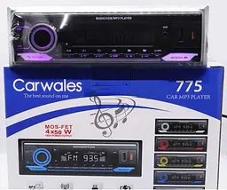 Автомагнітола 1Din Carwales JSD-775 Bluetooth автомобільна магнітола з підсвічуванням RGB Чорний - мініатюра 2