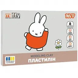Пластилін Yes Miffy 8 кольорів 160 г (540717)