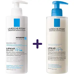 Бальзам для тела La Roche-Posay Lipikar AP+M 400 мл + Очищающий крем-гель для тела La Roche-Posay Lipikar Синдет АР+ для сухой кожи 400 мл