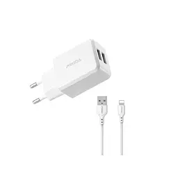 Адаптер мережевий PRODA Lightning cable Linshy Pro PD-A22 білий набір
