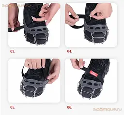 Льодоступи Naturehike (NH19HJ001) розмір М - 19 зубців - мініатюра 8