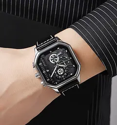 Чоловічий наручний годинник 1963SI Silver Skmei acs0030459 - мініатюра 3