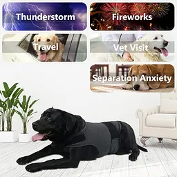 Заспокійливий жилет для собак WanTalk Dog Anxiety Jacket, Dark Grey - мініатюра 6