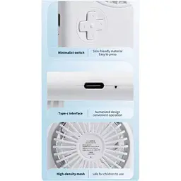 Портативний вентилятор DK N12-B White [136008] - мініатюра 2