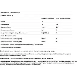 Омега-3 Now Foods Omega-3 180 ЕПК/120 ДГК 90 капсул (NOW-01656) - мініатюра 3
